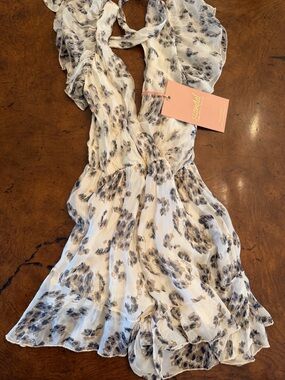 Sanctuary Women's Cream & Blue Printed Romper scandal Italy romper $158